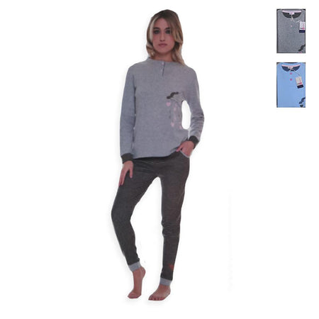 MyPi Pigiama Invernale da Donna in Caldo Cotone 1626 S22 - Passarelli Biancheria