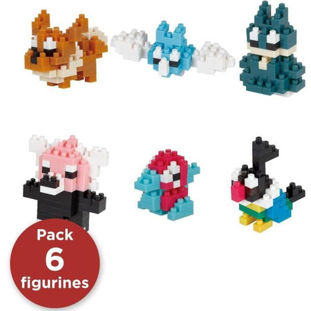 Set di 6 mattoncini - BANDAI - NANOBLOCK - Pacchetto Pokémon di tipo normale