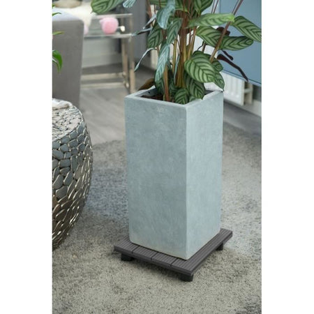 Tavolo Roller NATURE per piante - Legno composito - H7 x 30 x 30 cm
