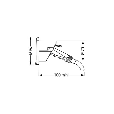 Nicchia Nera Quadrat Per Doccetta