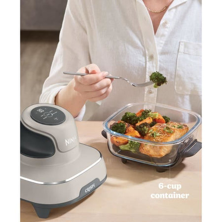 Friggitrice portatile senza olio NINJA - CRISPI - Contenitori da 1,4 L e 3,8 L - 4 programmi preimpostati - 1400 W - Beige