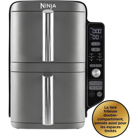 Friggitrice senza olio NINJA Foodi - Double Stack SL400EU - 9,5 L - 2 cassetti cottura indipendenti - 6 modalità di cottura - 2470W