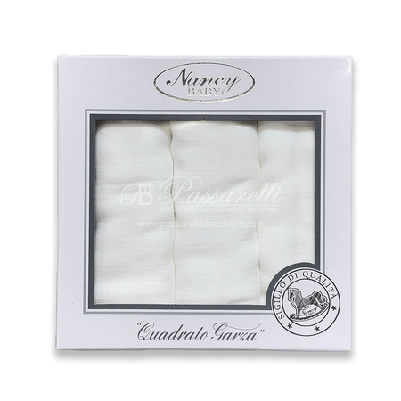 Nancy Confezione 3 Quadrati di Garza 100% Cotone Anallergico 2501S11