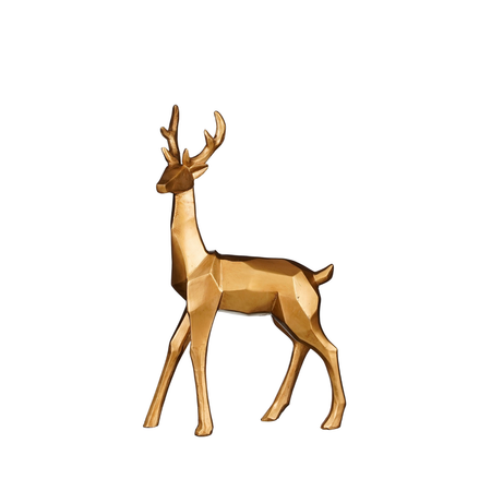 Decorazione cervo nero/oro per il natale