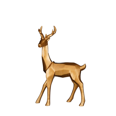 Decorazione cervo nero/oro per il natale