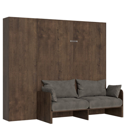 Letto "Bologna" matrimoniale a scomparsa con divano, in legno, con apertura verticale, per camera da letto