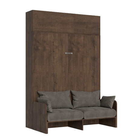 Letto "Bologna" matrimoniale a scomparsa con divano, in legno, con apertura verticale, per camera da letto