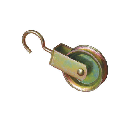 Carrucola stendibiancheria con gancio zincato, ruota in acciaio e cuscinetto Ø 50 mm