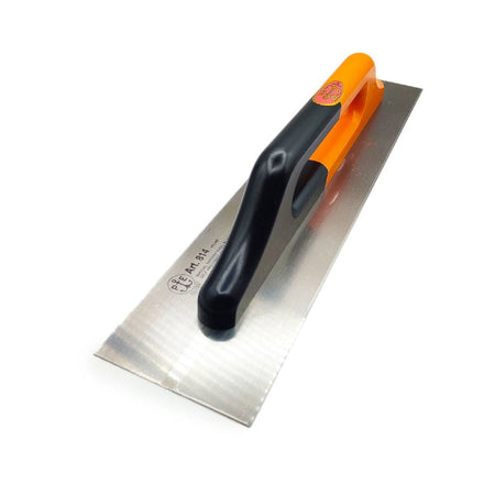 Frattone liscio "Tedesco" in acciaio con manico in legno a due mani