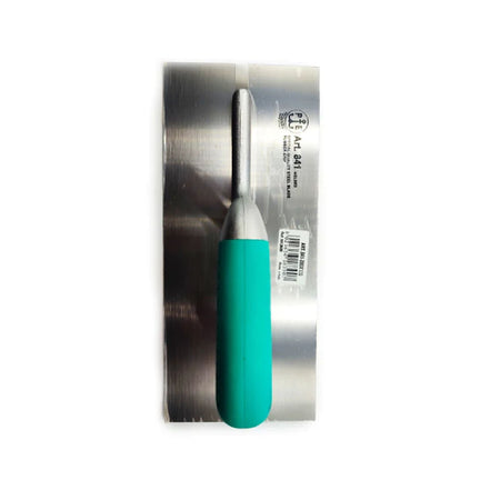 Frattone americano liscio in acciaio con manico in gomma 12 x 28 cm