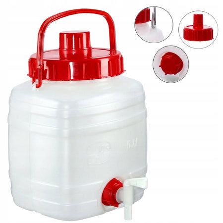 Bidone per alimenti "Demetra" in polietilene atossico con rubinetto, coperchio e sfiato