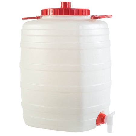 Bidone per alimenti "Demetra" in polietilene atossico con rubinetto, coperchio e sfiato