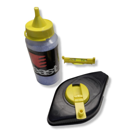 Tracciarighe in plastica con manovella fornito di mini livella e flacone da 100 ml