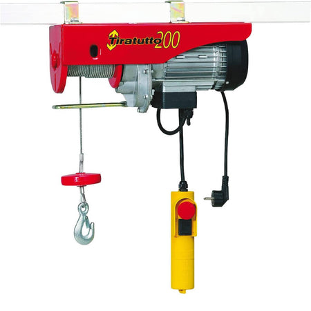 Elettrocarrucola "Tiratutto" indicata per le più ampie esigenze di sollevamento con motore monofase 125