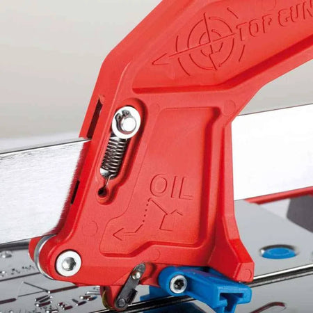 Tagliapiastrelle Masterpiuma "Evoluzione" in alluminio pressofuso e acciaio nichelato