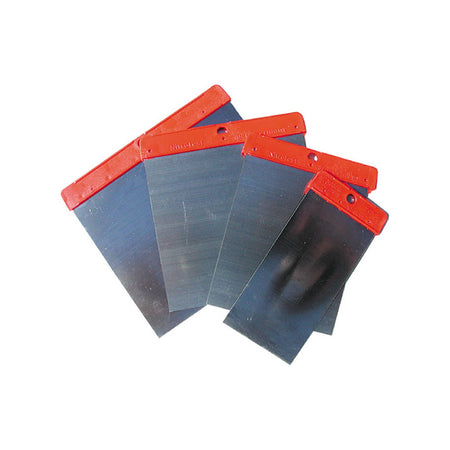 Spatole flessibili con impugnatura in resina sintetica in serie da 4 pezzi