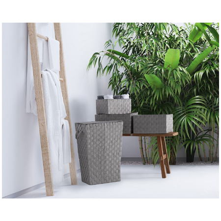 Set 3 Scatole "Intreccio Nylon" struttura in acciaio