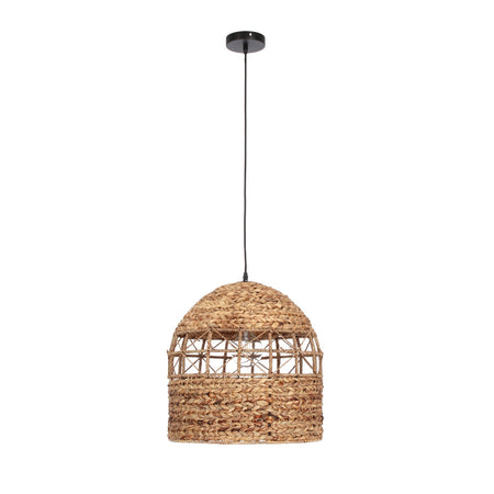 Lampadario "Malawi" in metallo e giacinto d'acqua d 45 cm