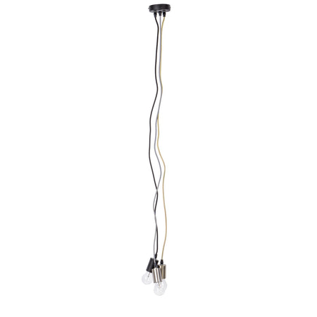 Lampadario "Oldish Light Met" in acciaio h 120 cm