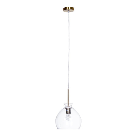 Lampadario "1 Luce Sparkle" acciaio e vetro