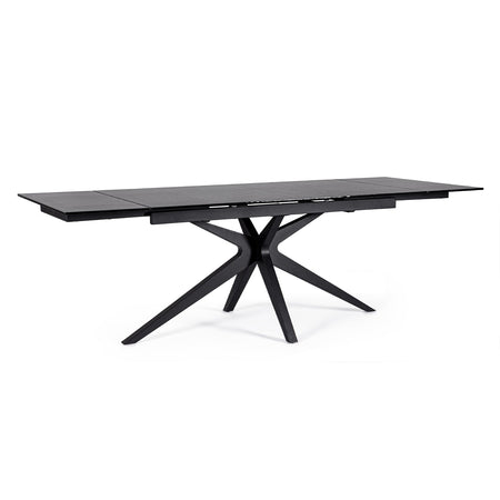 Tavolo allungabile "Aira" in vetro e mdf 160-240x90