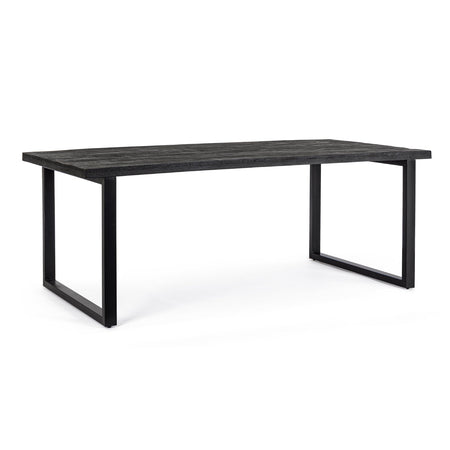 Tavolo "Hastings" nero in legno di mango e acciaio