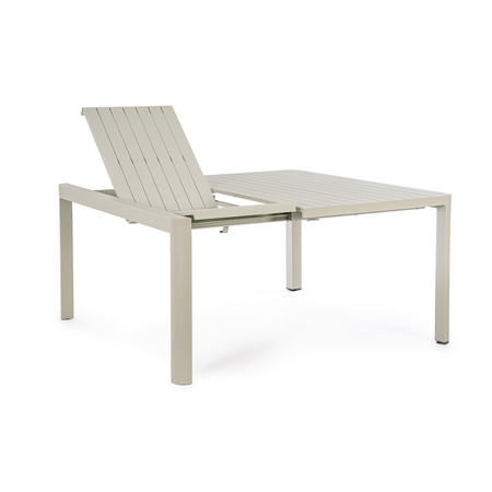 Tavolo in alluminio quadrato allungabile "Kiplin" 149 X 97/149 cm