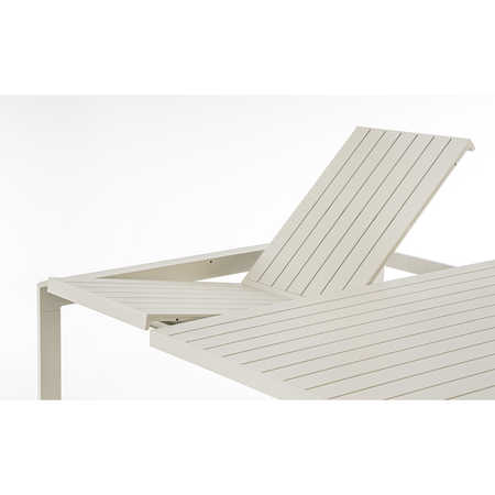 Tavolo in alluminio quadrato allungabile "Kiplin" 149 X 97/149 cm