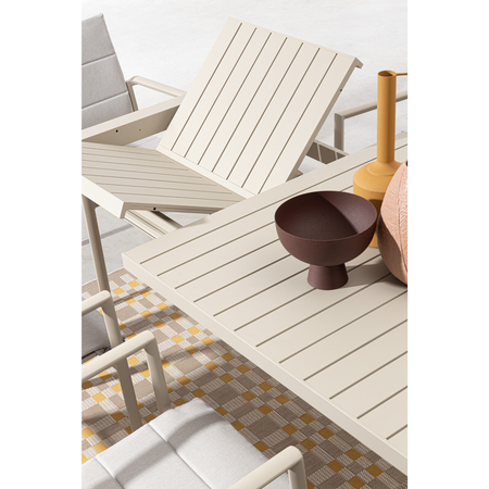 Tavolo in alluminio quadrato allungabile "Kiplin" 149 X 97/149 cm