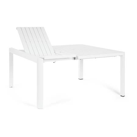Tavolo in alluminio quadrato allungabile "Kiplin" 149 X 97/149 cm
