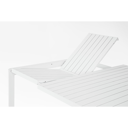 Tavolo in alluminio quadrato allungabile "Kiplin" 149 X 97/149 cm