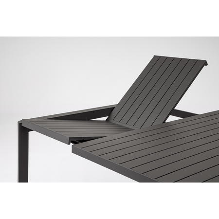 Tavolo in alluminio quadrato allungabile "Kiplin" 149 X 97/149 cm