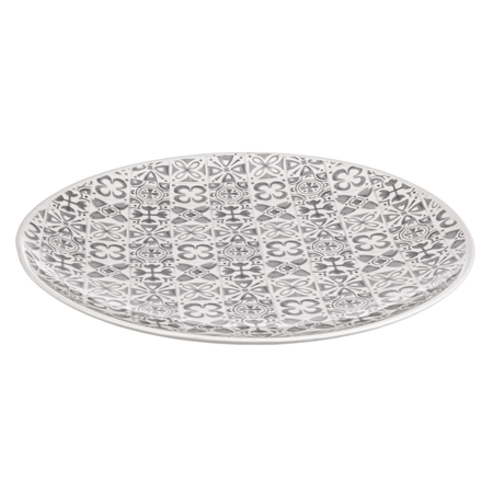 Piatto decorativo ares grigio in ceramica