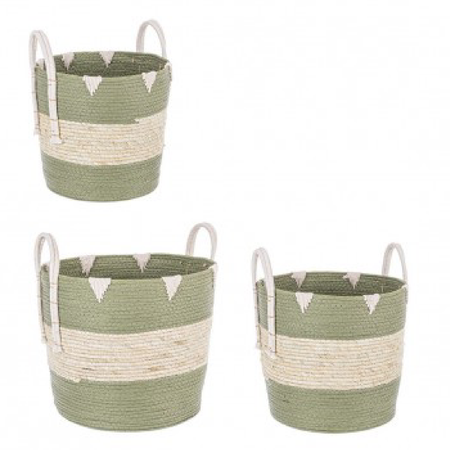 Set 3 ceste Thelma con carta e cotone da esterno