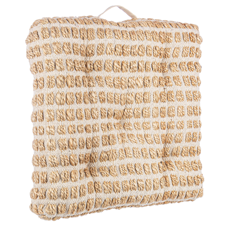 Cuscino pavimento shaila realizzato in esterno in iutta 60% e 40% di cotone. con all' interno in poliestere