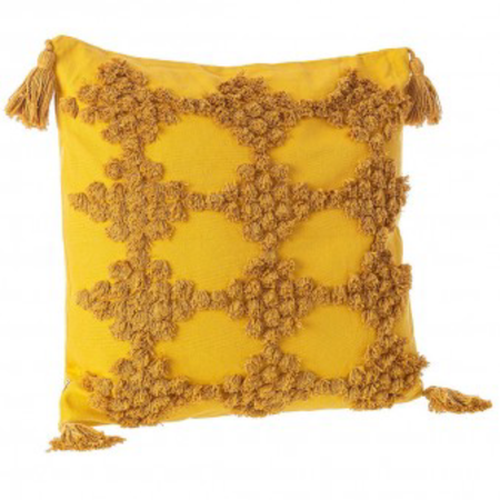 Cuscino mattis con nappa realizzato con fodera in cotone 70%, poliestere 30% e con imbottitura 100% poliestere
