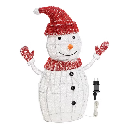 Pupazzo di Neve 3D White & Color, Dual Color LED bianco caldo e freddo