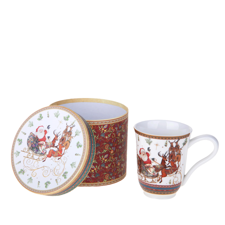 Box con tazza in ceramica per decorazioni natalizie interne