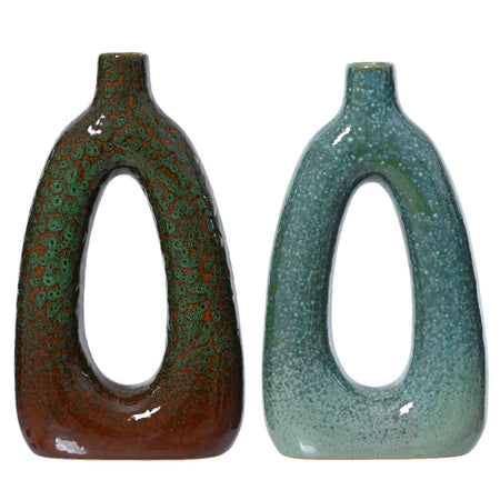 Vaso decorativo in porcellana decorazione ambienti per interno e esterno, da h 32 cm