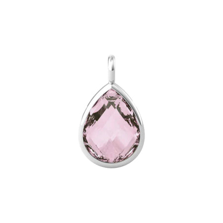 Pendaglio "Bling" goccia trasparente e rosa per albero di Natale