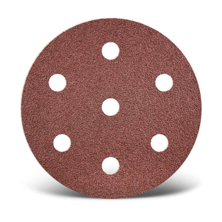 Disco in carta resinata flessibile ed abrasiva "P64E" con 7 fori, da 150 x 14 mm