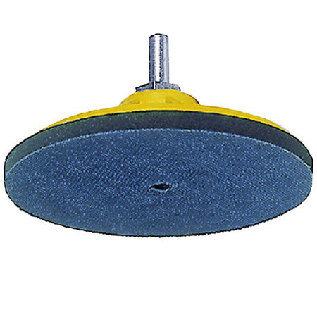 Platorello con velcro biadesivo, per smerigliatrice / trapano completo di perno 10 mm e foro 14 mm