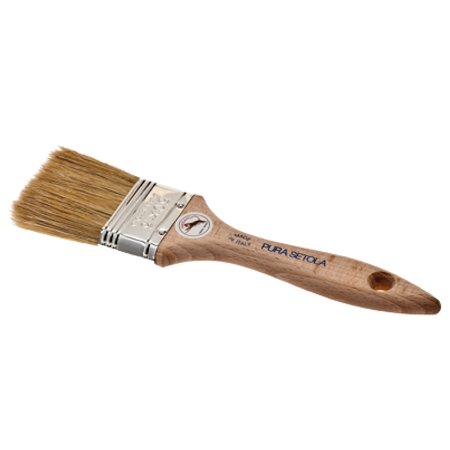 Tripla con setola bionda e il manico di legno