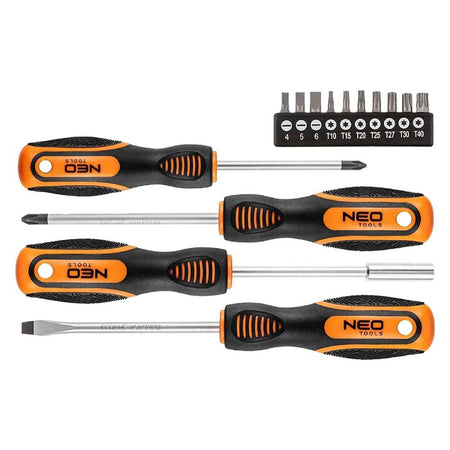 Cacciaviti "NEO Tools" a manico bicomponente con inserti set da 14 pezzi