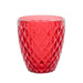 Bicchiere in vetro rosso per decorazioni natalizie 210 ml set da 6