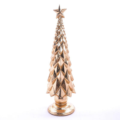 Albero di Natale in resina color oro decorazione per interno