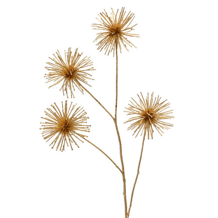 Ramo con fiori oro per decorazioni natalizie e composizioni, da 85 cm