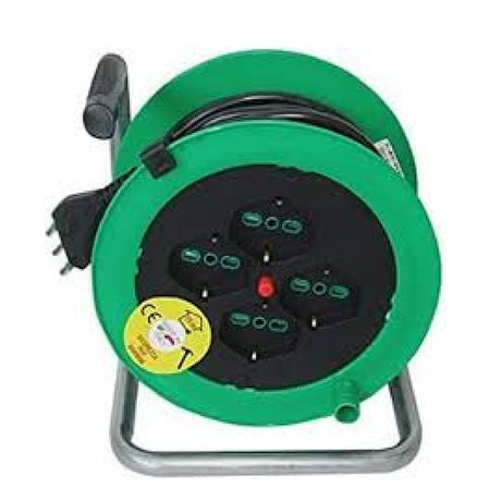 Avvolgicavo con interruttore limitatore di corrente mt. 15