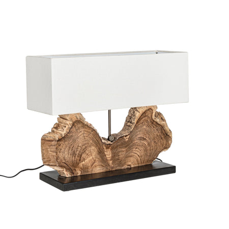 Lampada da tavolo "Naga" inegno di teak riciclato h 55 cm