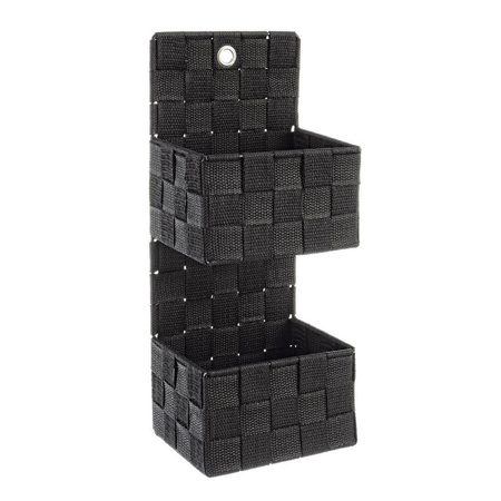 Porta oggetti parete 2 pezzi "Intreccio nylon"